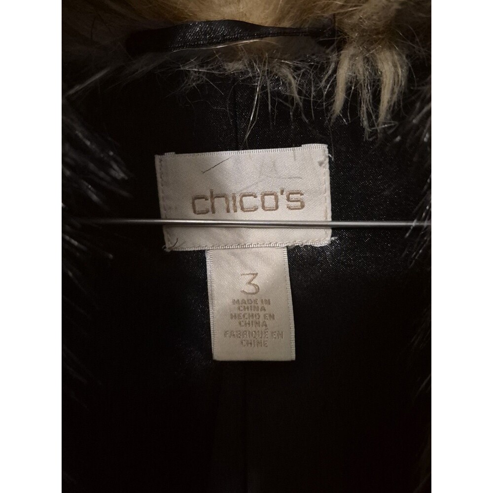 CHICO'S Size 3 Faux Fur Mink Fox Vest UNIQUE & STYLISH Size XLARGE MOB WIFE - Picture 3 of 8